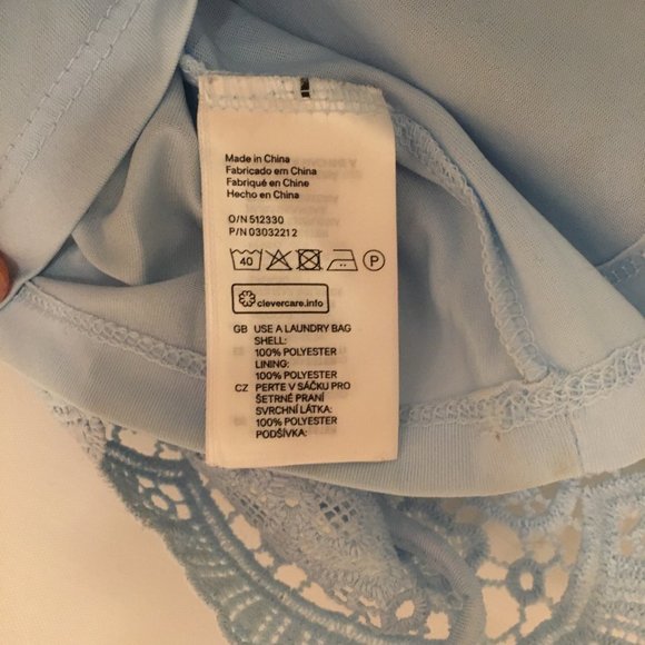 Blue Floral Lace Layered Cami Adjustable - Picture 6 of 6